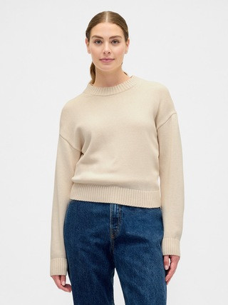 Relaxed Cropped Crewneck Sweater | Gap Factory