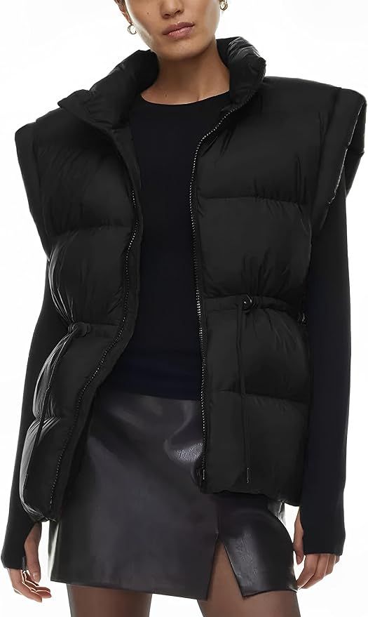 Ameliever Womens Puffer Vest Stand Collar Quilted Zip Up Padded Gilet Puffy Sleeveless Jacket Bub... | Amazon (US)