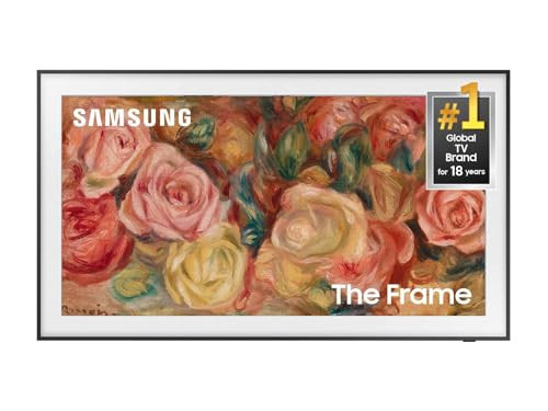 SAMSUNG 55-Inch Class QLED 4K LS03D The Frame Series Quantum HDR Smart TV w/Dolby Atmos, Art Mode, Anti-Reflection, Customizable Frame, Slim Fit Wall Mount with Alexa Built-in (QN55LS03D, 2024 Model) | Amazon (US)