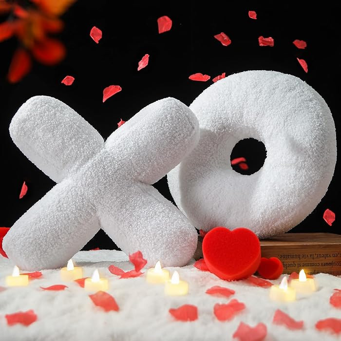 EastTree XO Pillows, Valentines Love XO Shaped Pillow, White Throw Pillows, Love Pillow Gifts, Ul... | Amazon (US)