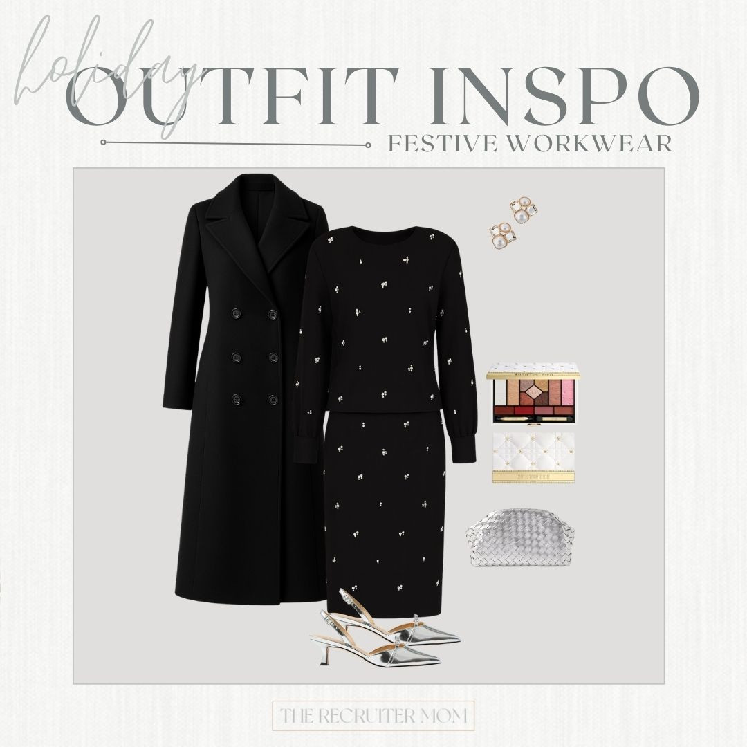 Black bow sweater set + silver heels for festive workday vibes ✨ #holidaystyle #workwear 

 

#LTKSeasonal #LTKMidsize #LTKWorkwear