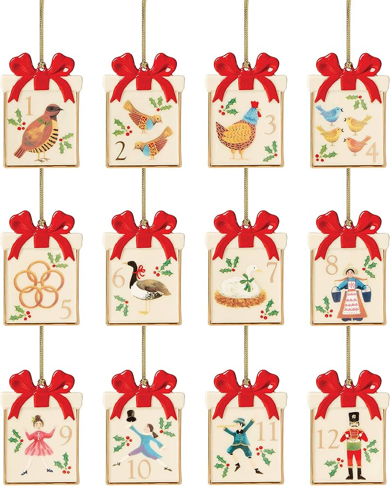 Lenox 12 Days Box Ornament Set, 0.99, Multi | Amazon (US)