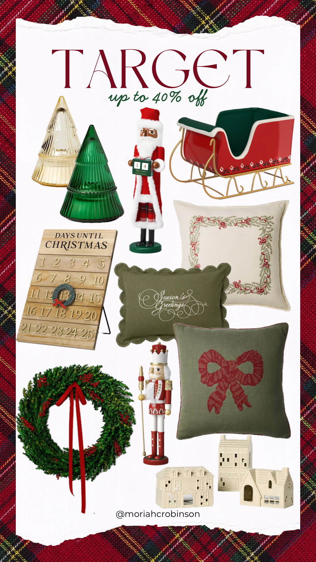 Target — up to 40% off Christmas decor!

Christmas, holiday, decoration, target sale, home 

#LTKFindsUnder50 #LTKSaleAlert #LTKHoliday