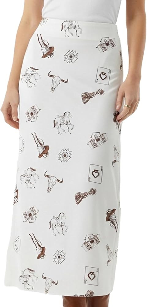 Maxi Skirts for Women Western Skirt Cowgirl Long Skirts for Women, Boho Skirt Silk Satin Skirts C... | Amazon (US)