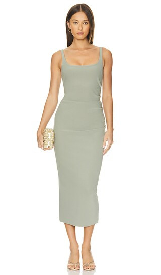 Be Mine Square Neck Dress in Sage | Revolve Clothing (Global)