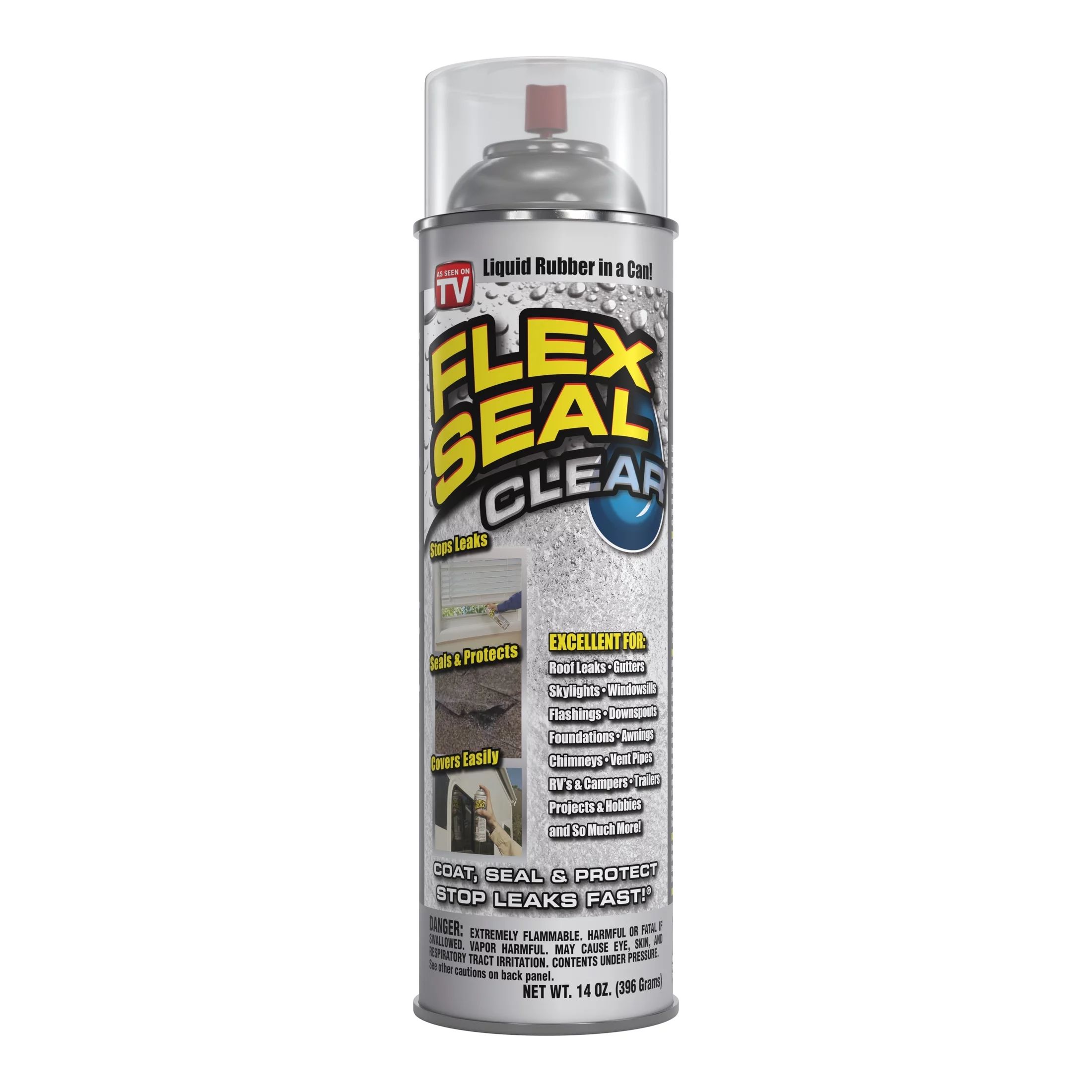 Flex Seal Aerosol Liquid Rubber Sealant Coating, 14 oz, Clear | Walmart (US)