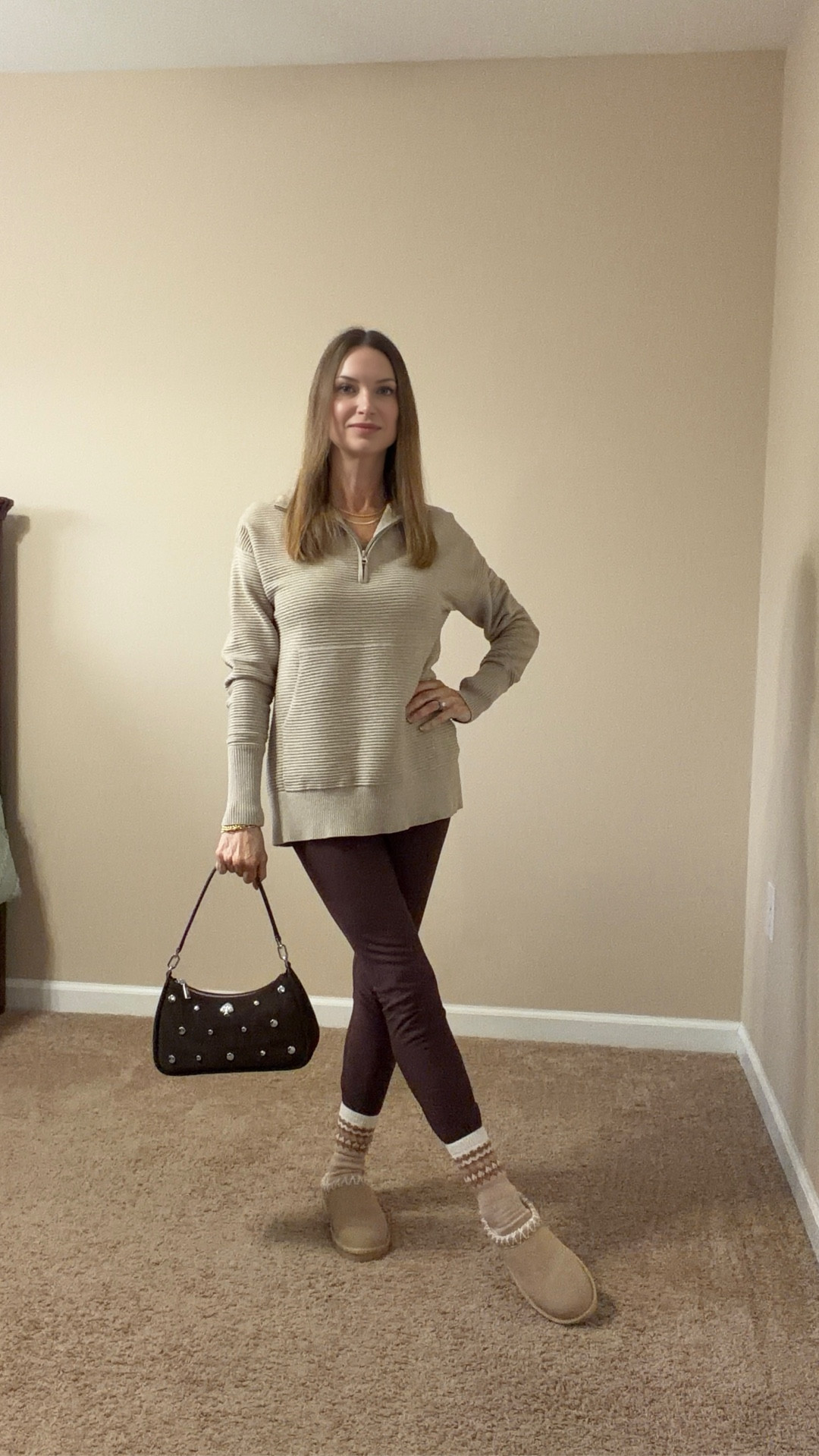 Comfy but still cute — my go‑to neutral outfit for school pickup, errands, or just being at home but wanting to feel put together. These easy layers + simple accessories make it look intentional without trying too hard. Linking everything because this combo always gets compliments.

#LTKStyle
#LTKFinds
#LTKFashion
#LTKUnder50
#NeutralOutfit
#EverydayStyle
#CasualOutfitInspo
#OutfitInspo
#CozyStyle
#FashionFinds
#OOTDStyle
#MinimalStyle

#LTKgrwm #LTKootd #LTKSaleAlert