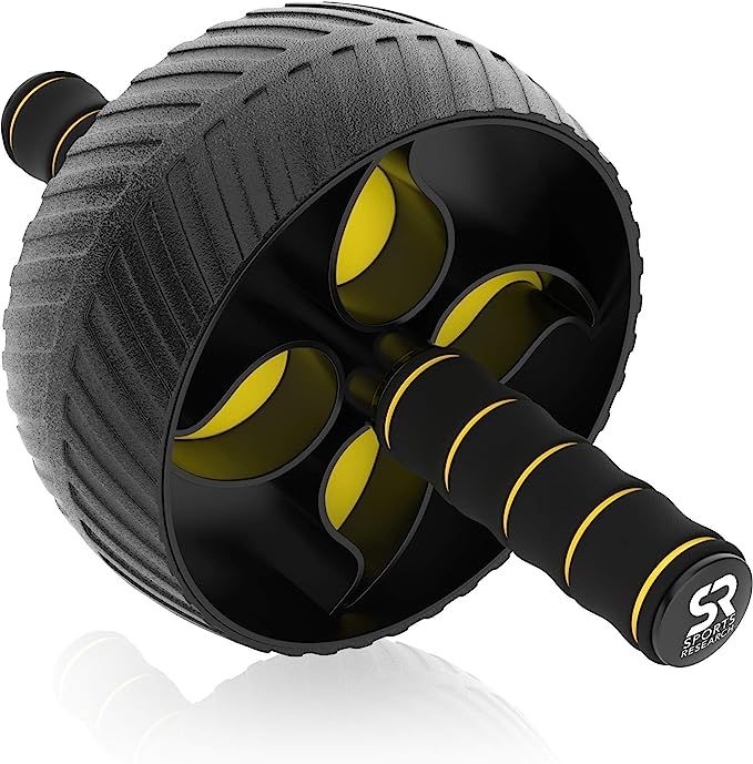 Amazon.com: Sports Research Ab Wheel Roller with Knee Pad | Sturdy 3" Wheel for Core Workouts in ... | Amazon (US)