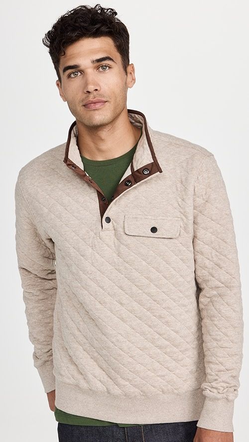 Faherty Epic Quilted Fleece Pullover | SHOPBOP | Shopbop