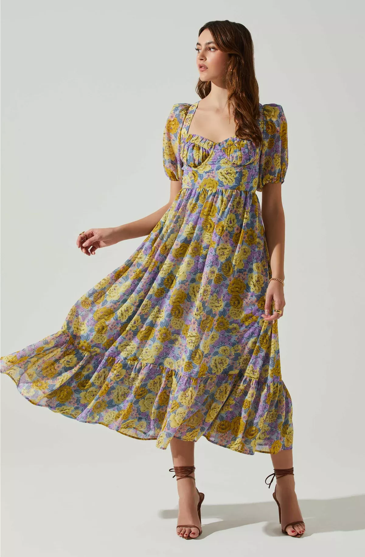 Yamila Floral Eyelet Midi Dress curated on LTK
