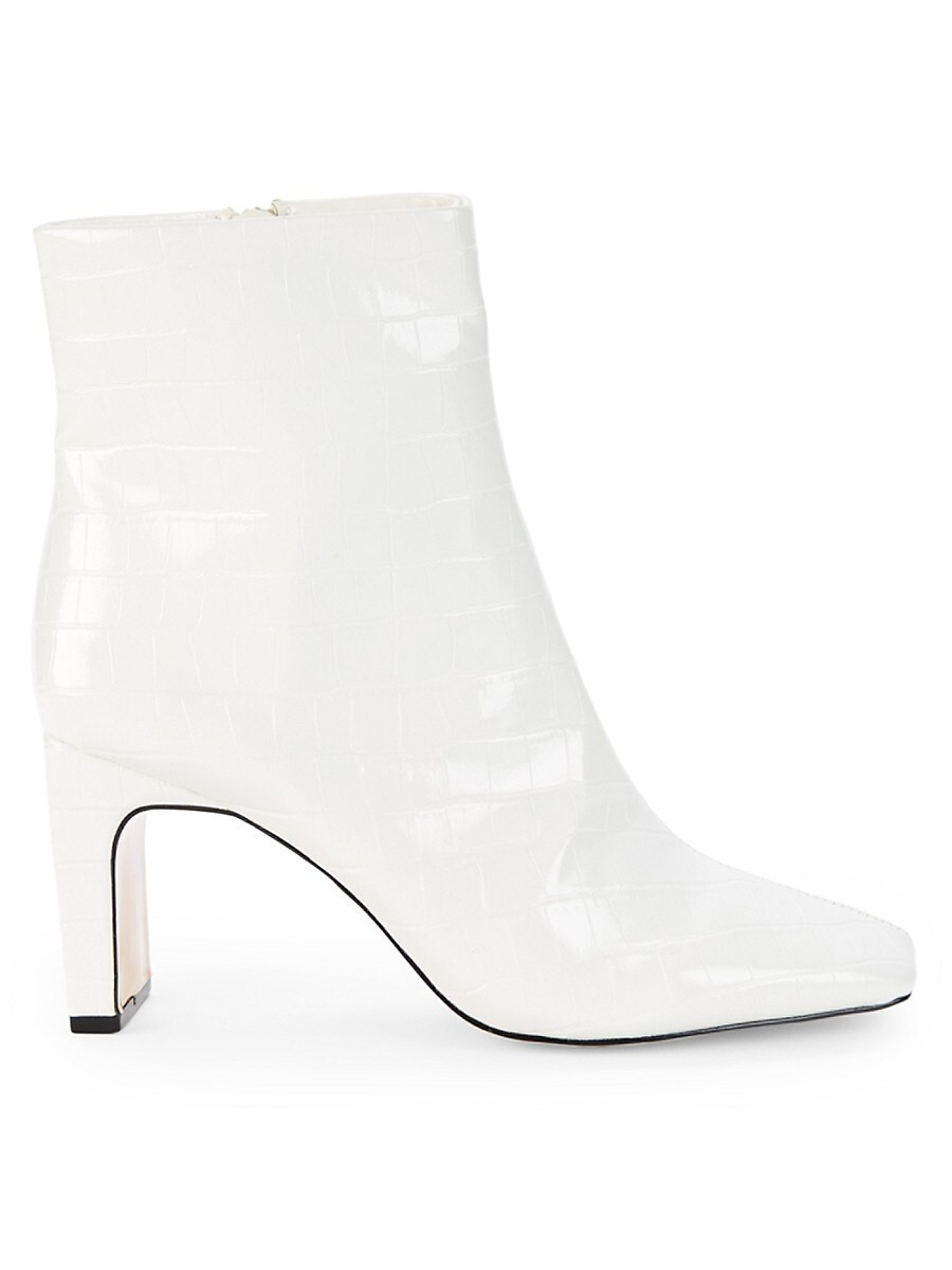 BCBGeneration Women's Ransi Croc-Embossed Ankle Boots - White Crochet - Size 5 | Saks Fifth Avenue OFF 5TH