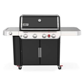 Weber Genesis E-435 4-Burner Propane Gas Grill in Black with Side Burner 36410001 | The Home Depot