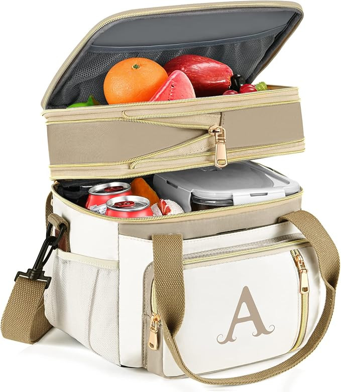 LOKASS Personalized Lunch Bag for Women Work, 16L Initial Insulated Lunch box for Adult/Womens Gi... | Amazon (US)