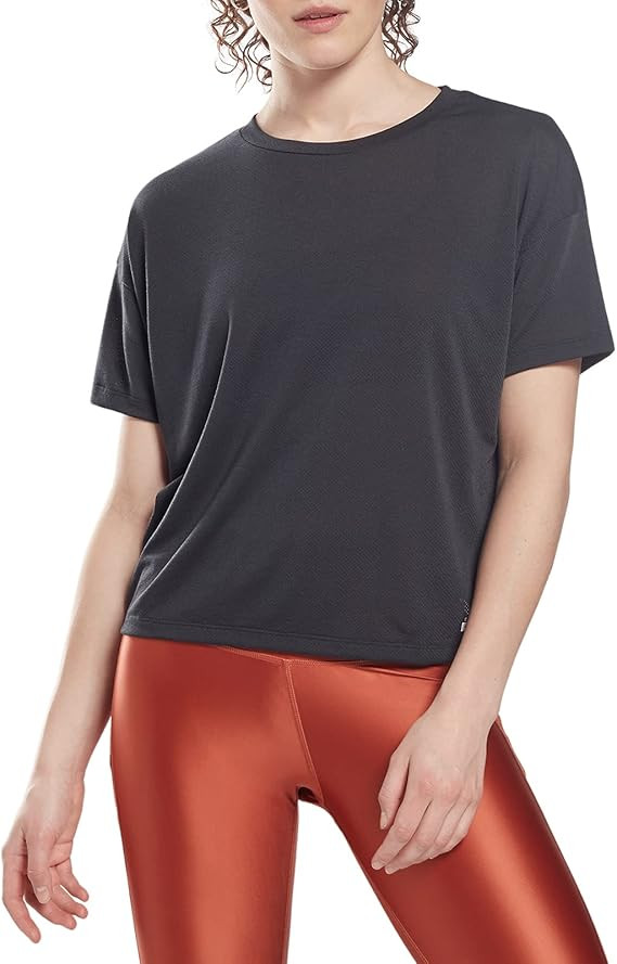 Core 10 by Reebok Women's Mesh Short Sleeve Crop Tee | Amazon (US)