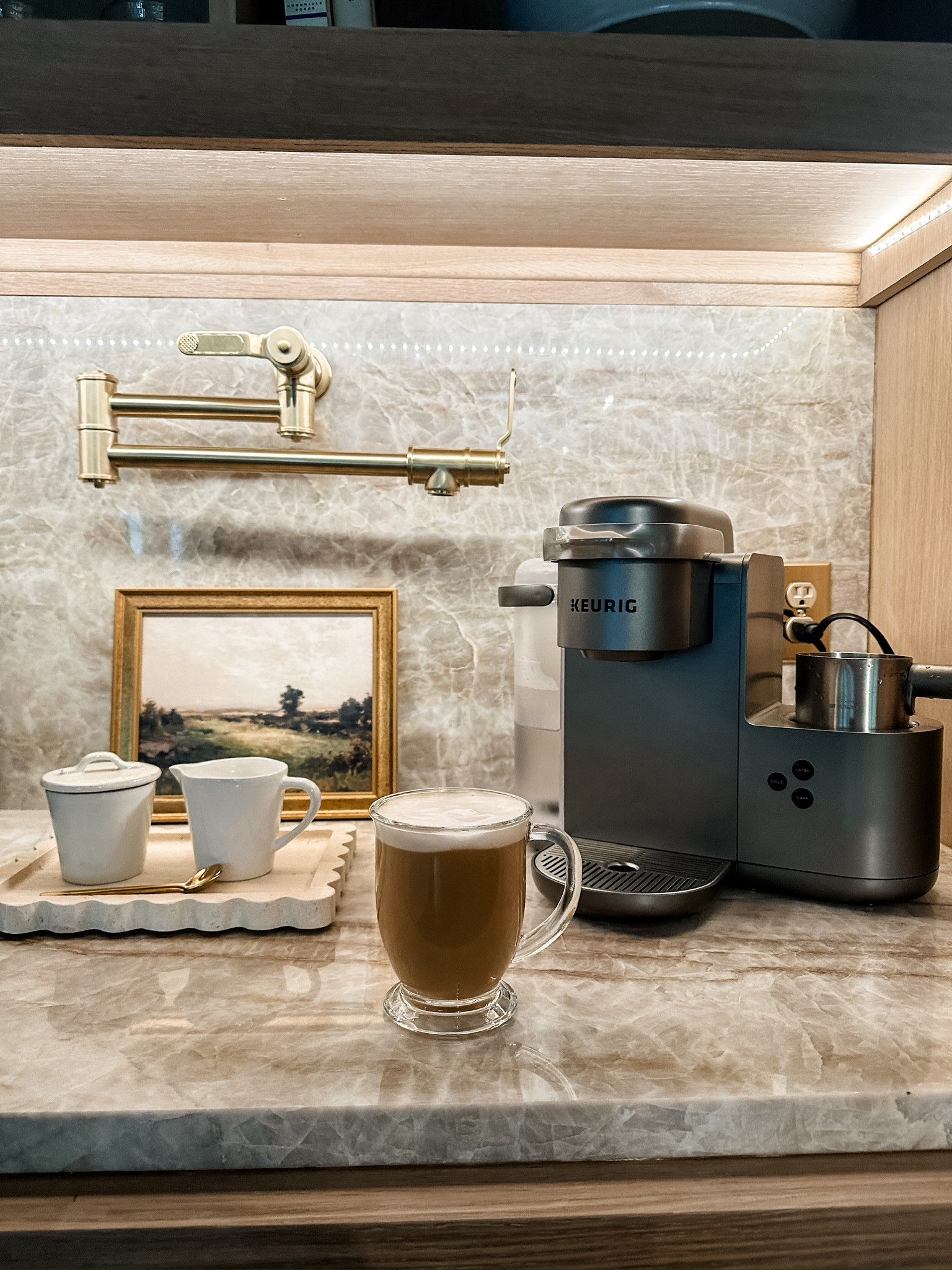 Having my morning coffee! 🤍 

Loverly Grey, home finds, home decor, coffee bar, Keurig, coffee cups, Amazon finds, kitchen decor 

#LTKHome