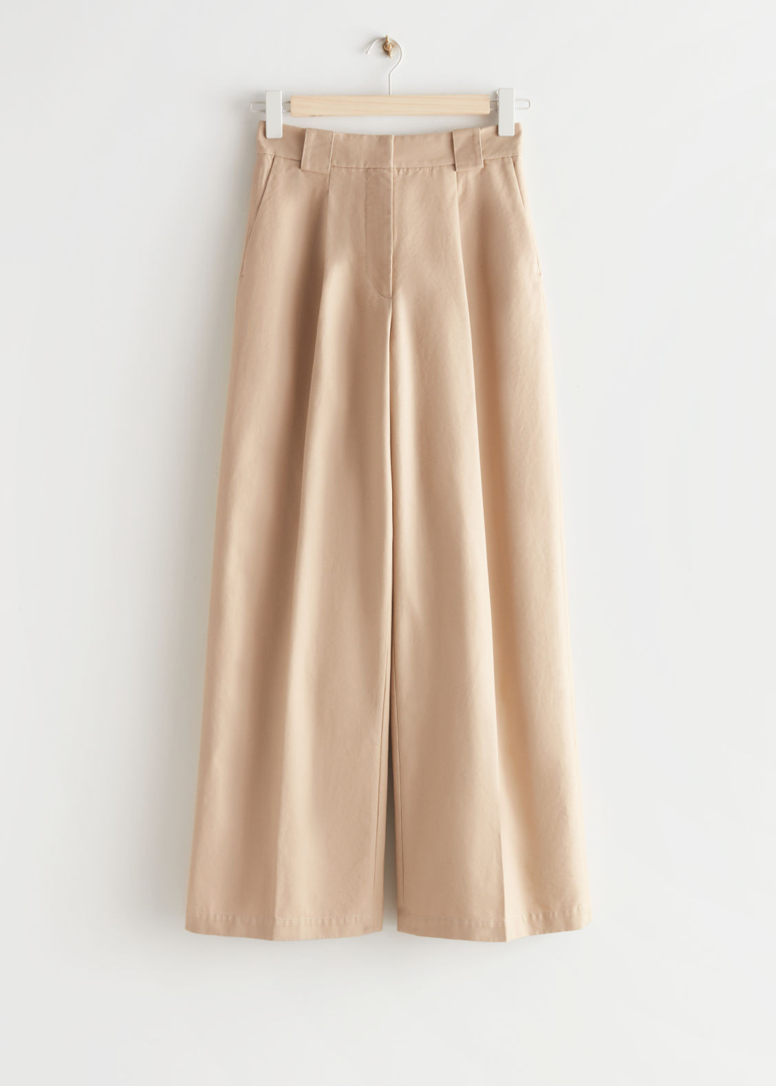 Wide Cotton Trousers - Beige | & Other Stories (EU + UK)