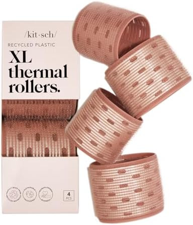 Kitsch XL Ceramic Thermal Rollers - Self Grip Hair Rollers for Blowout Look Long Hair, Medium & S... | Amazon (US)