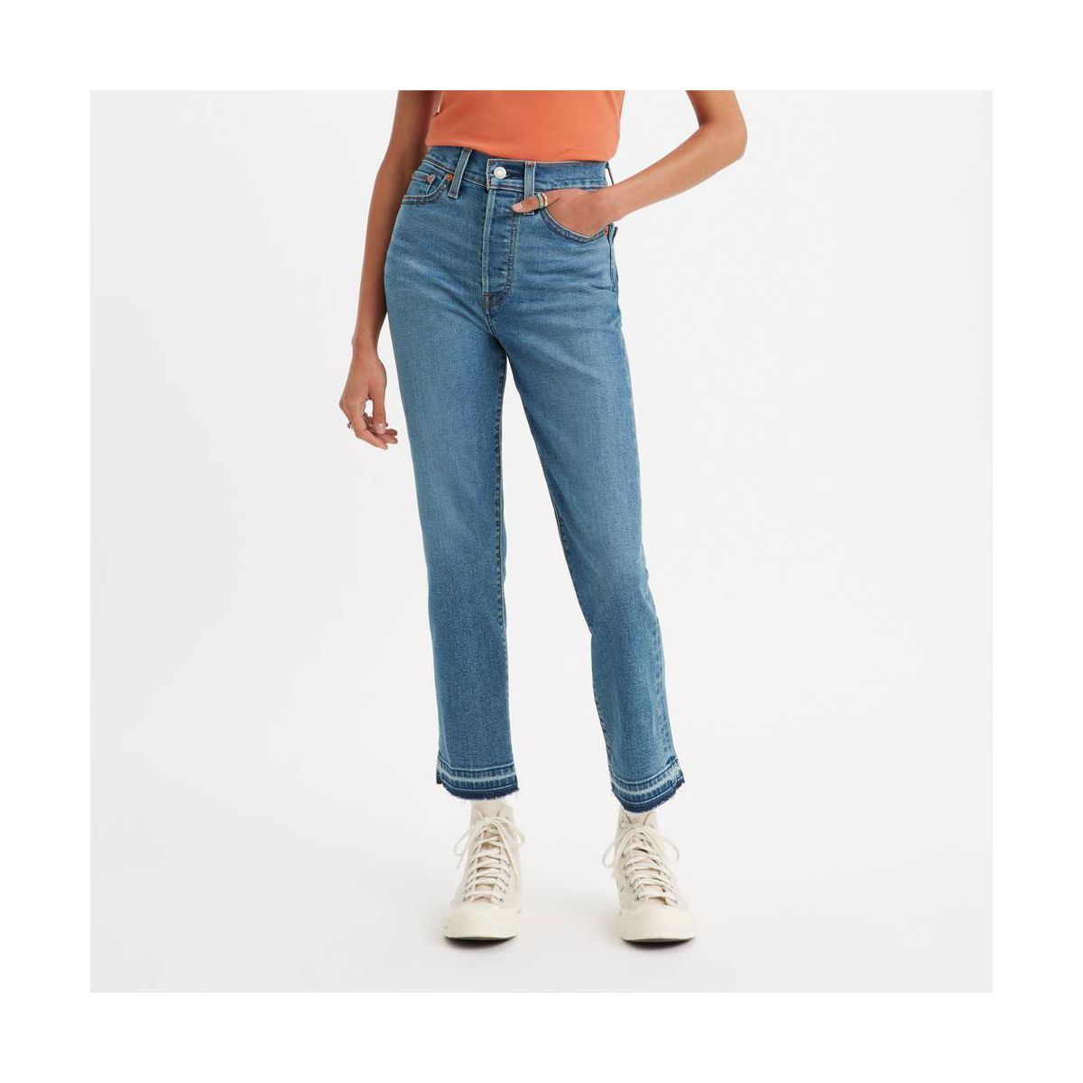 Levi's® Women's High-Rise Wedgie Straight Cropped Jeans - Turned On Me 26 | Target