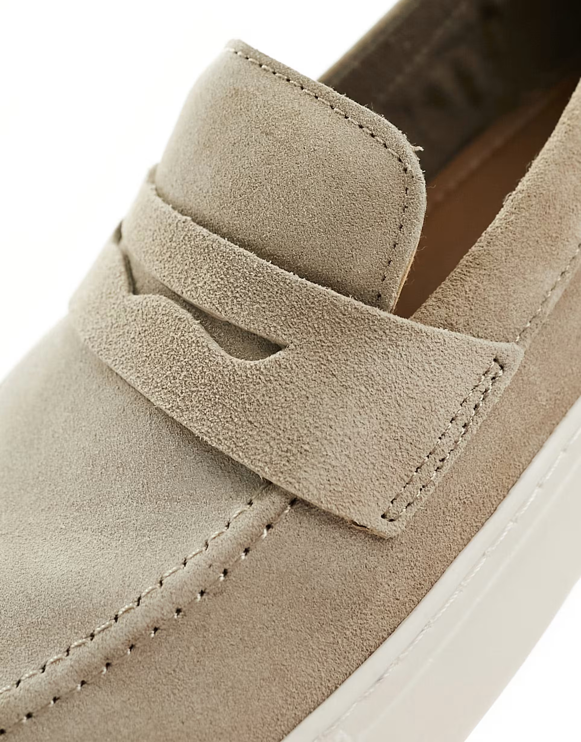River Island suede loafers in light beige | ASOS (Global)