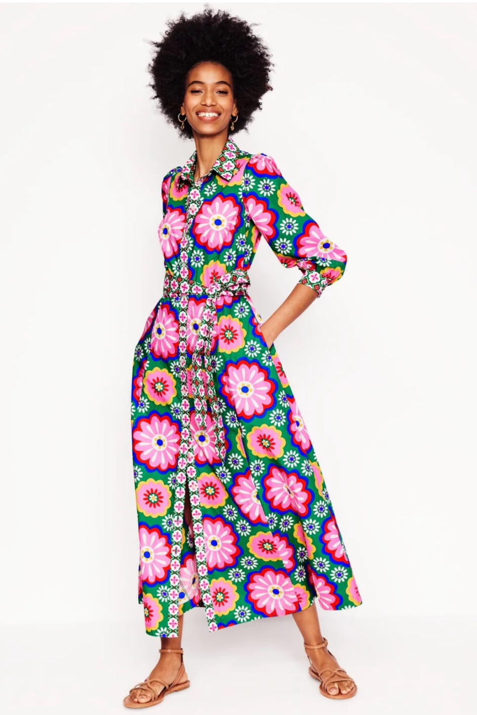 Clara Cotton Shirt Dress
Multi, Flower Tile

The Clara shirt dress is the wear-anywhere piece that will make getting dressed in the morning that much easier. Spun in soft cotton and finished in an eye-catching print, it has balloon sleeves with cuffs, a full skirt with pockets and a tie waist belt

#LTKWorkwear #LTKParties #LTKStyleTip