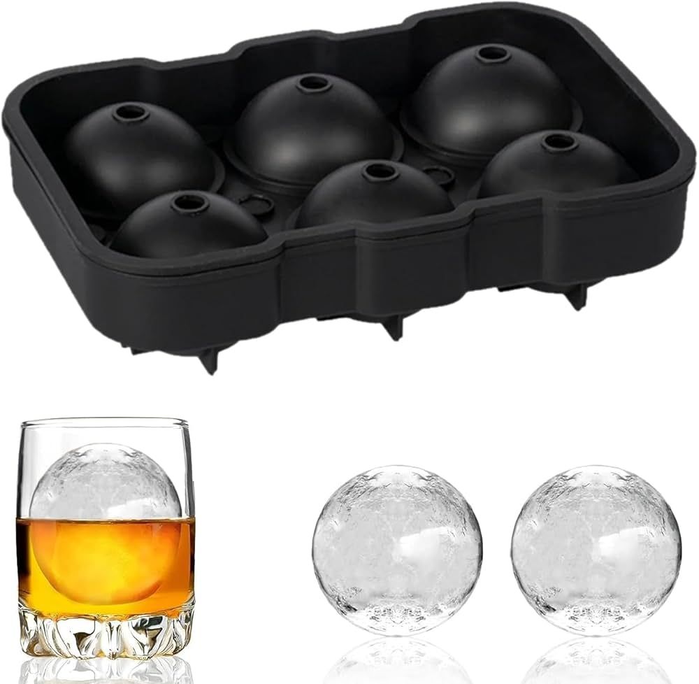 Esteopt Silicone Ice Cube Tray, Whiskey Ice Ball Maker Fill with Funnel & Easy Release 1.8IN Roun... | Amazon (CA)