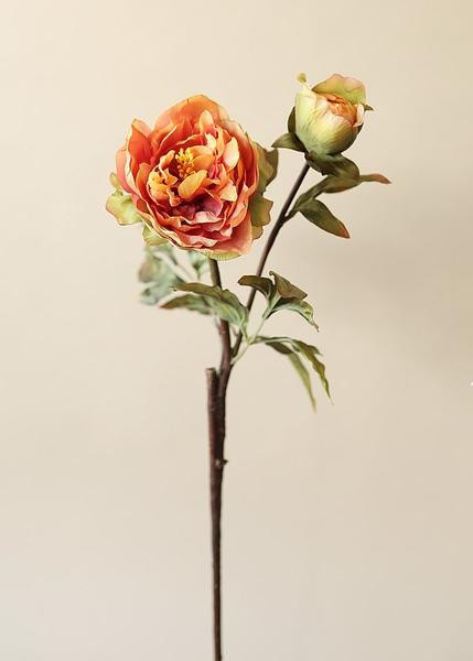Terracotta Fake Peony Fall Flowers | Afloral (US)