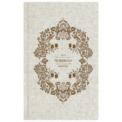 Morris & Co. by Blue Sky 5"x8" 2026 Weekly/Monthly Bookbound Planner Hardcover Blackthorn Natural... | Target