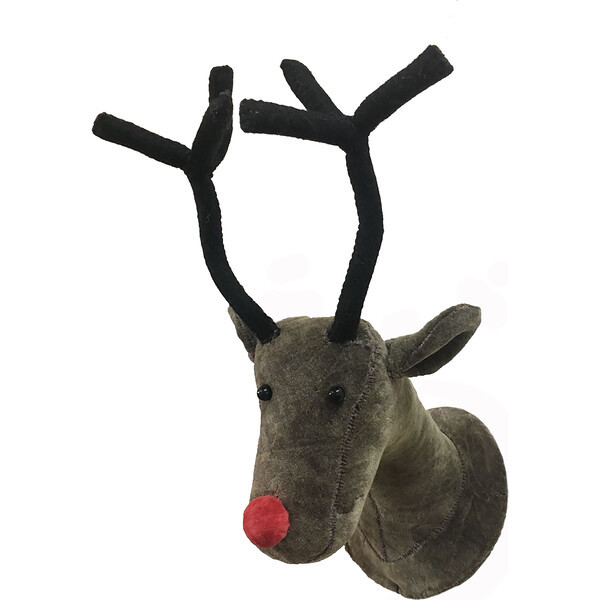Mini Velvet Reindeer Head, Brown - Fiona Walker England Mirrors & Wall Decor | Maisonette | Maisonette