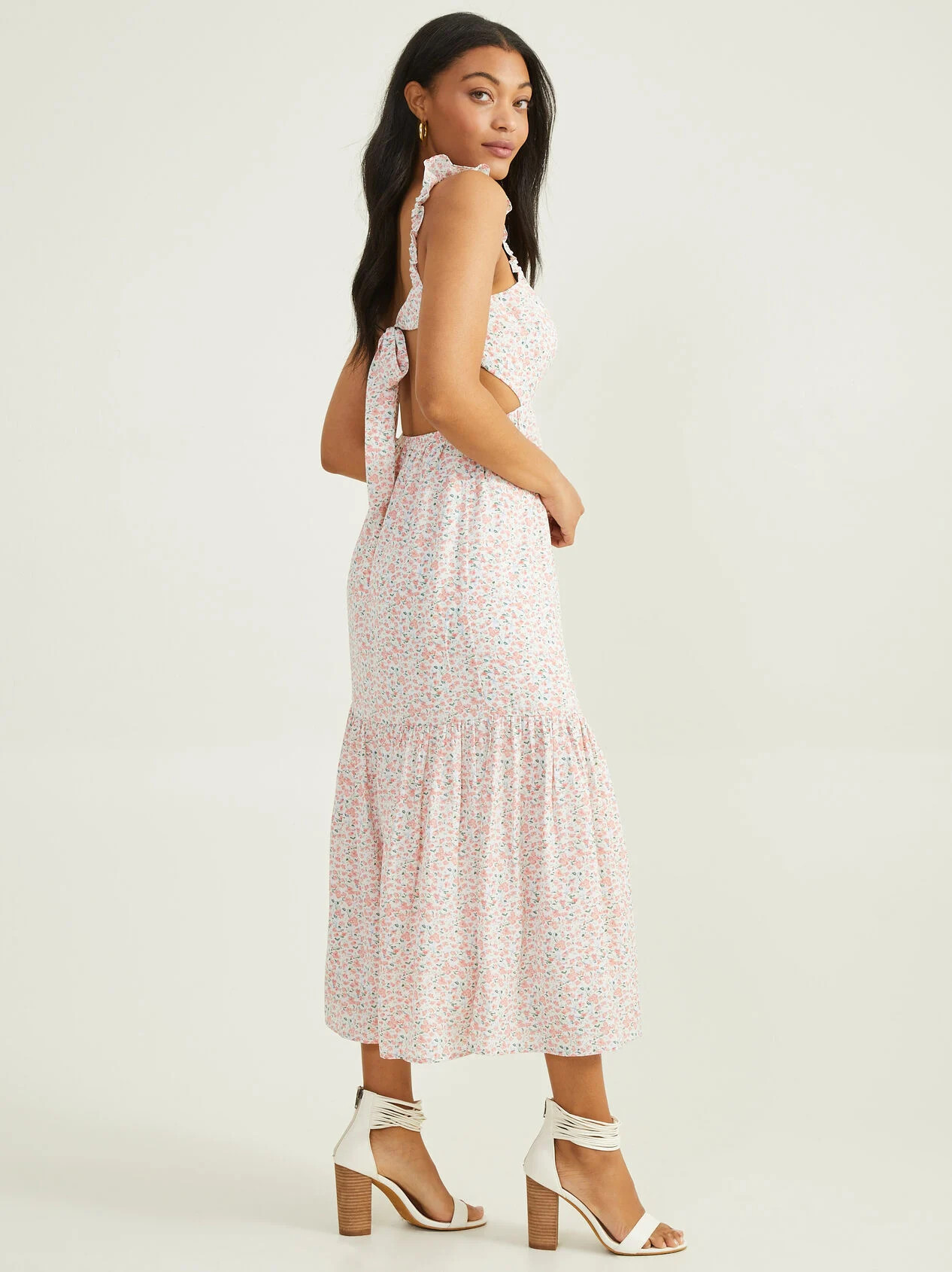 princess polly baby blue dress Rowan Floral Maxi Dress in Blue main image 0