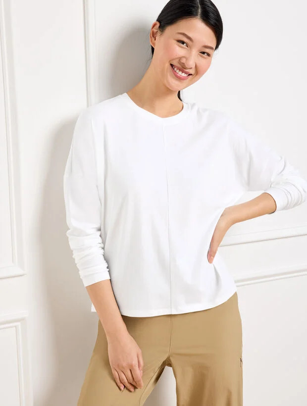 Supersoft Jersey Boxy Tee | Talbots