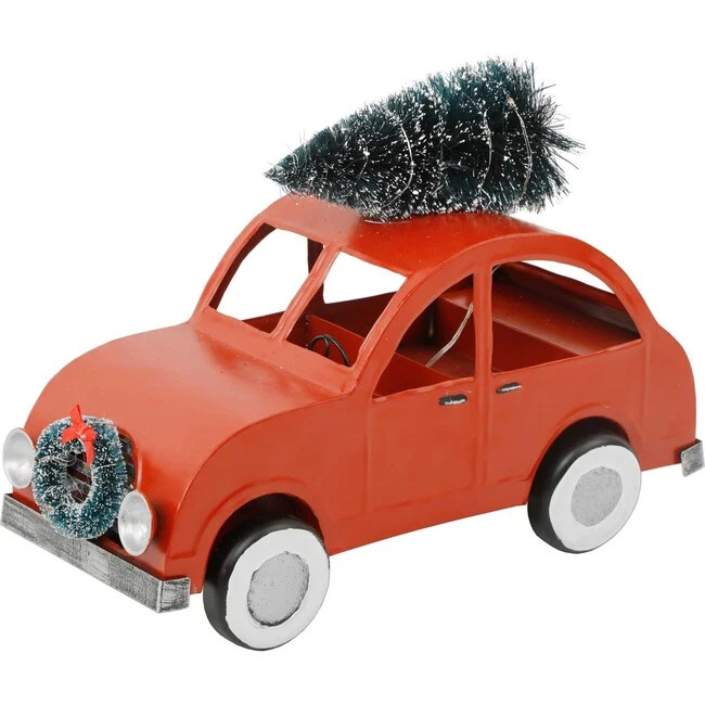 Flora Bunda | Red Tin Car w/ Tree | Maisonette | Maisonette
