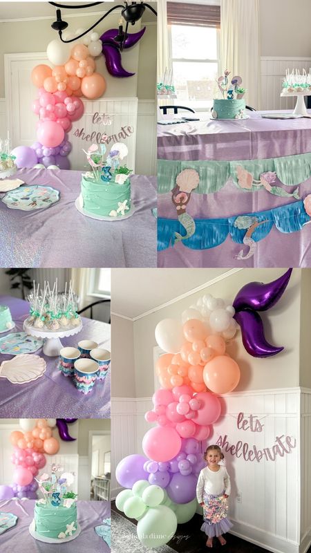 Mermaid party theme. Three under the sea birthday party. Three year old girl birthday party theme. Girl birthday party theme. 

#LTKkids #LTKparties #LTKfamily