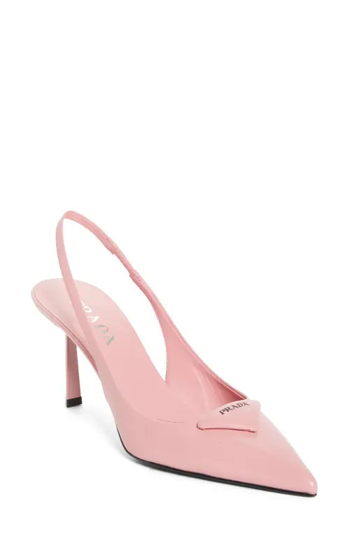 Prada Modellerie Pointed Toe Slingback Pump in Pink at Nordstrom, Size 11.5Us | Nordstrom