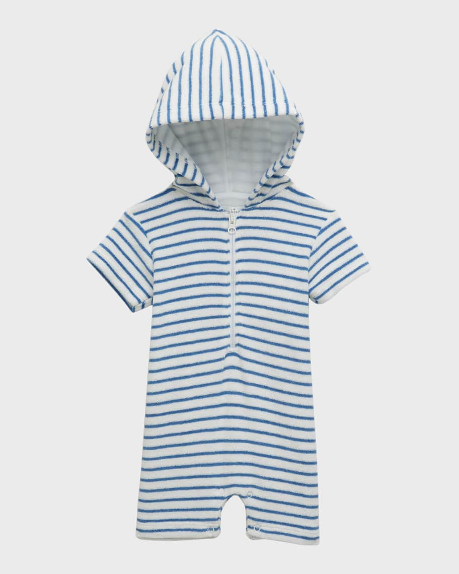 Kissy Kissy Boy's Deep Sea Divers Striped Terry Romper, Size 3M-24M | Neiman Marcus