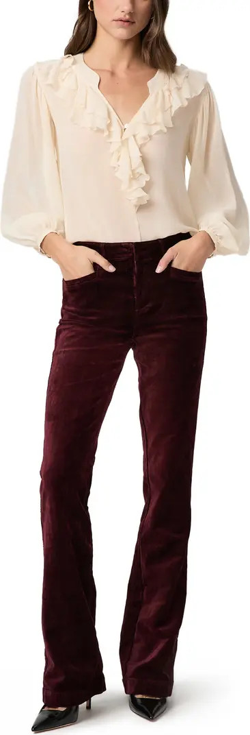 Laurel Canyon High Waist Bootcut Velvet Pants | Nordstrom