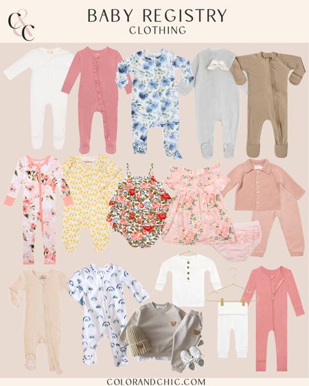 Baby clothes I adore! I love the footies and two piece sets. So cute for a baby girl. Had all of these on my registry plus a few more! 

#LTKbaby #LTKstyletip