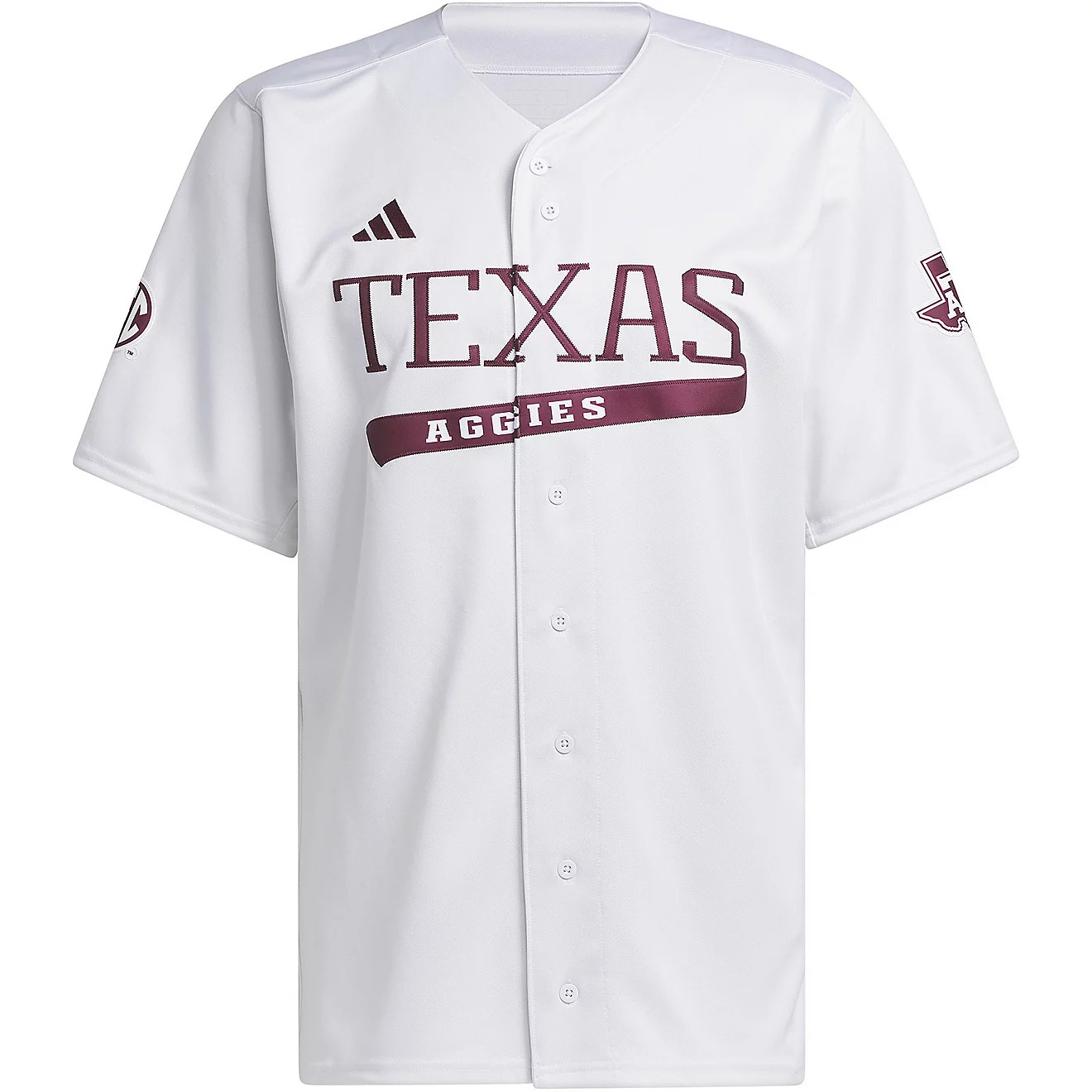 adidas Men's Texas A&M University Replica Full Button Jersey | Academy | Academy Sports + Outdoors