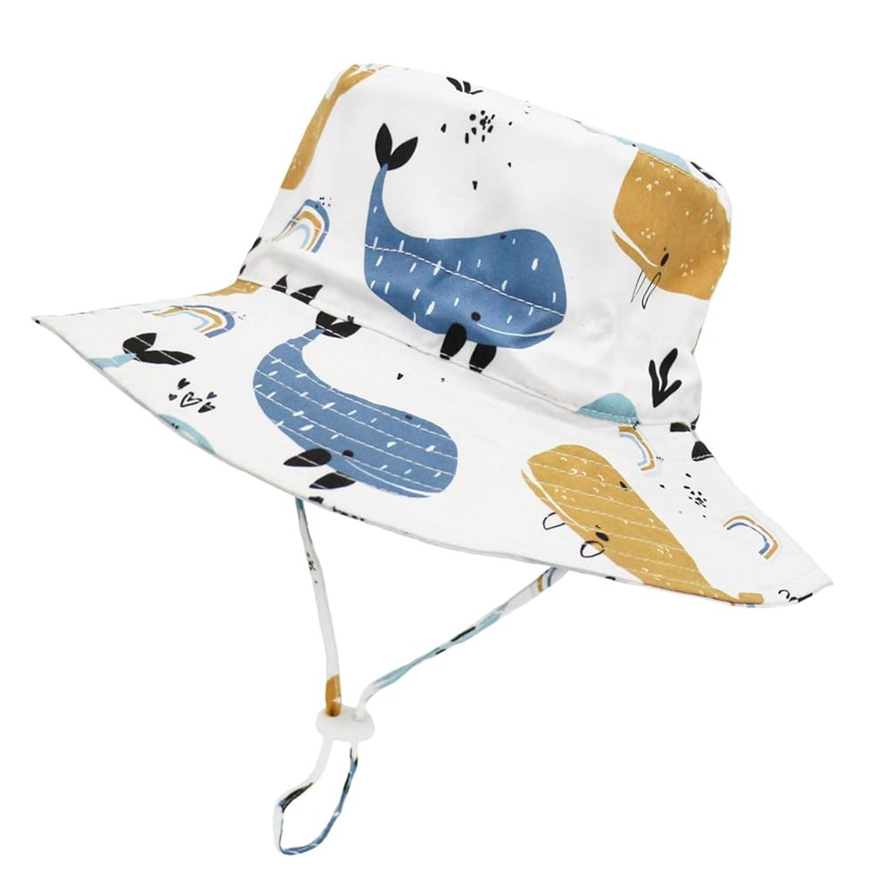 Baby Sun Hat Baby Boy Hats Toddler Hat UPF 50+ Bucket Hat for Baby Girls Infant Beach Hat with Wi... | Amazon (US)