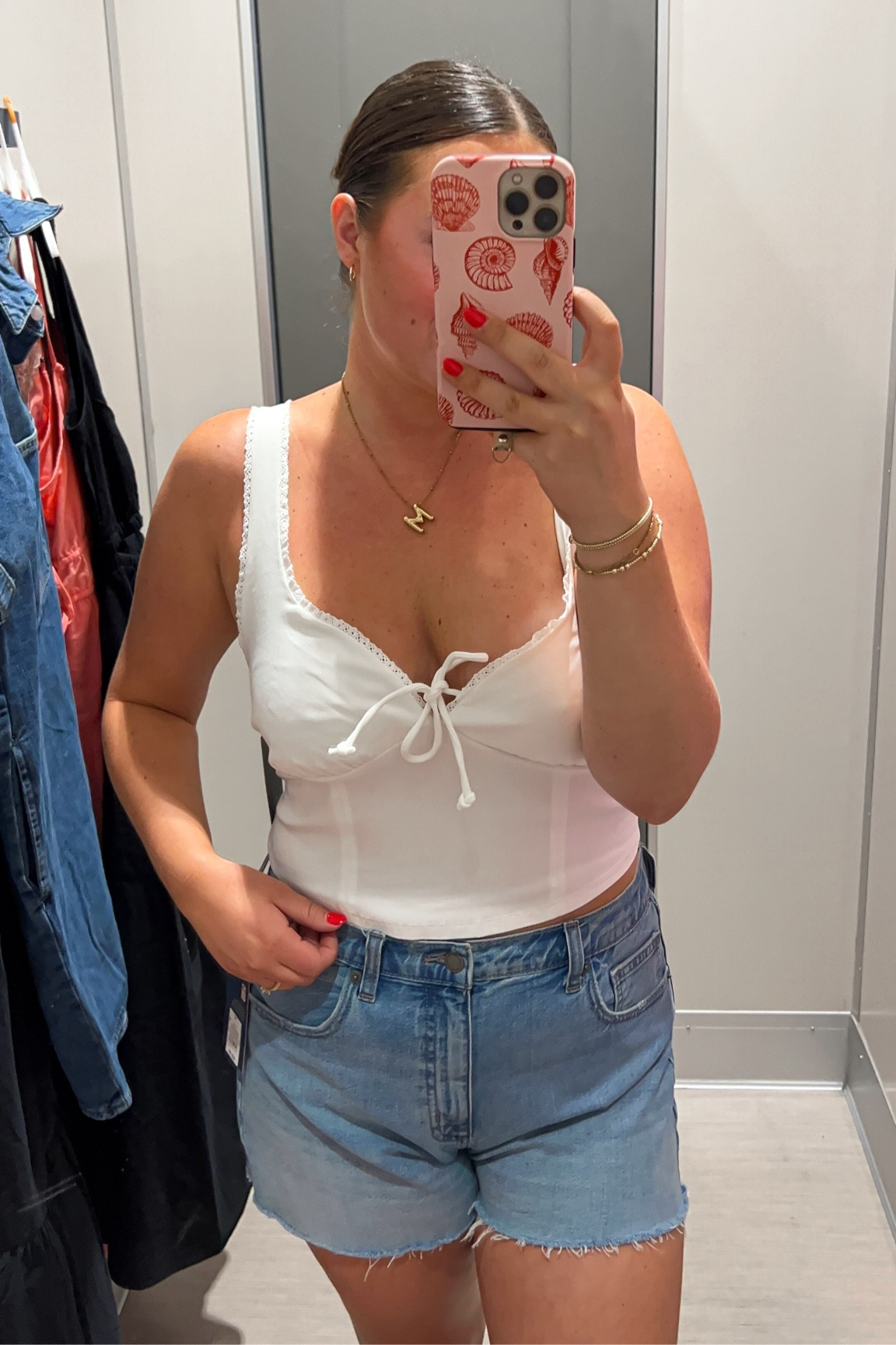 TARGET CIRCLE WEEK 🎯 under $16 denim shorts - love the fit of these. Tank isn’t on sale but it’s very  cute 

#LTKSummerSales