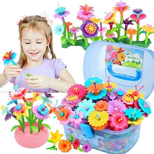 BEMITON Flower Building Toy Set for Girls, Best Birthday Gifts for 3 4 5 6 7 Year Old Kids, Arts and | Amazon (US)