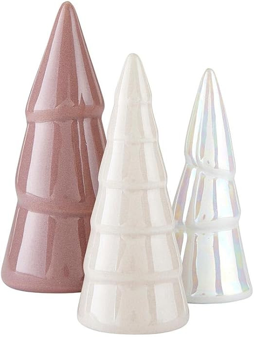 Santa Barbara Design Studio Holiday Shelf Décor Christmas Collection Ceramic Trees, Set of 3, Bl... | Amazon (US)