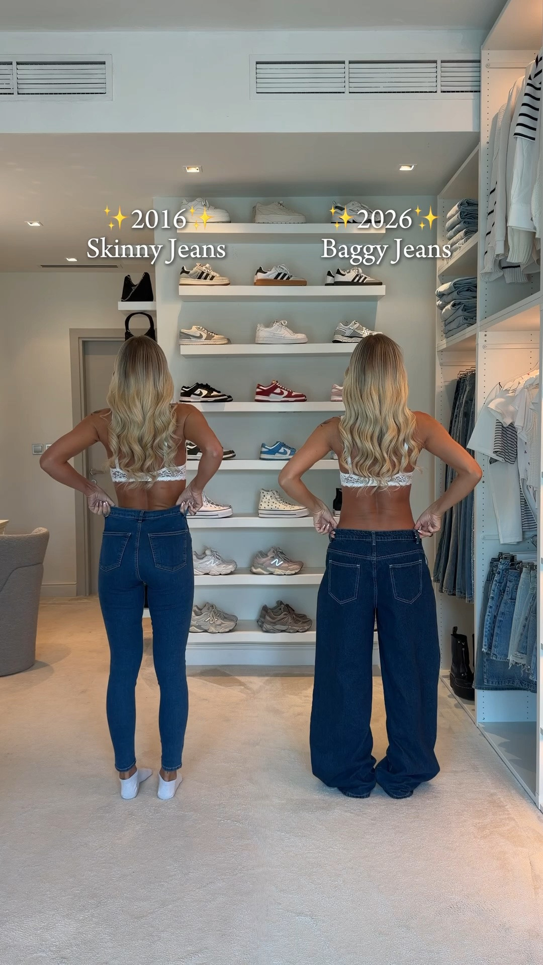 Skinny jeans VS baggy jeans 🤍

#LTKeurope #LTKdeutschland #LTKspring