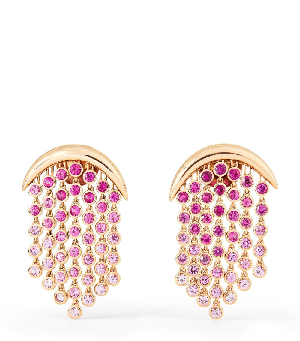 Rose Gold and Sapphire Fringe Earrings | Harrods