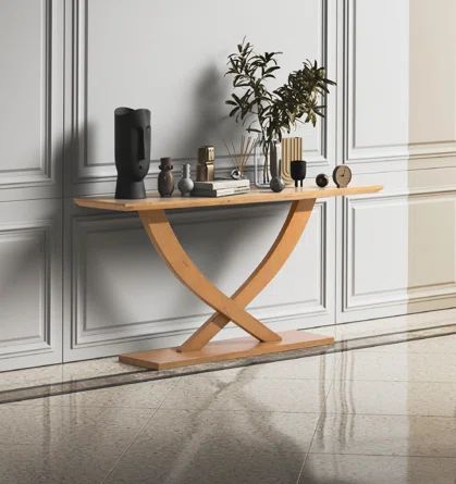 Vanwingerden 57'' Solid Wood Console Table | Wayfair North America