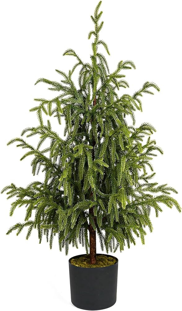 Artificial Norfolk Pine Tree - 3FT / 90CM Faux Christmas Tree Potted Plants Real Touch for Indoor... | Amazon (US)