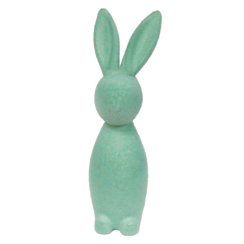 Green Flocked Easter Rabbit Decor, 16" | At Home