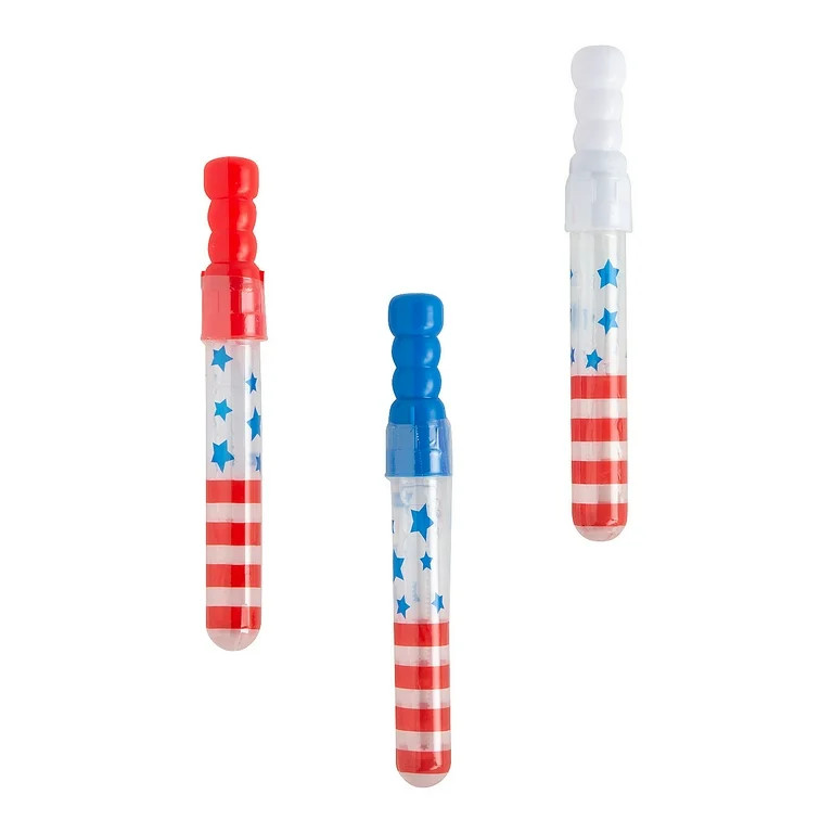 Mini Patriotic Bubble Wands, Toys, Fourth of July, 12 Pieces | Walmart (US)