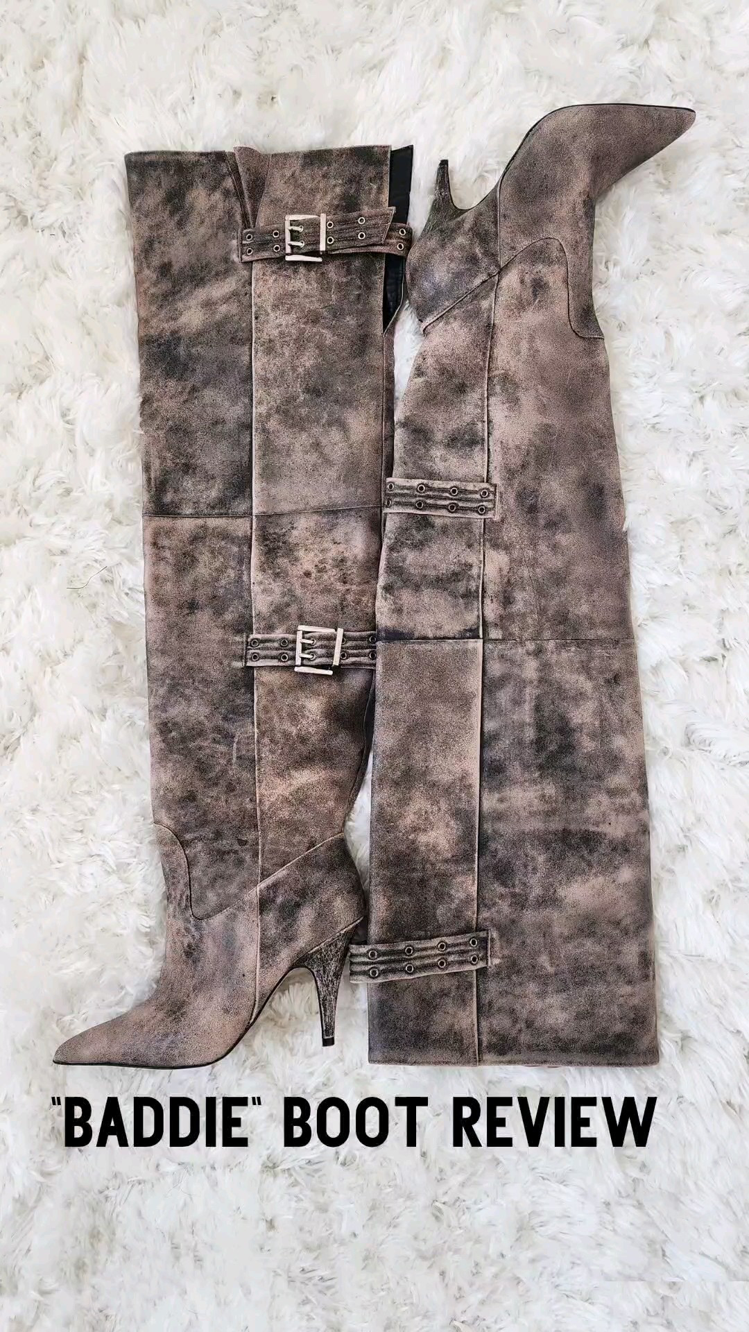 Here's a detailed review of the Steve Madden " Baddie " distressed OTK boot.

#LTKSeasonal #LTKVideo #LTKShoeCrush