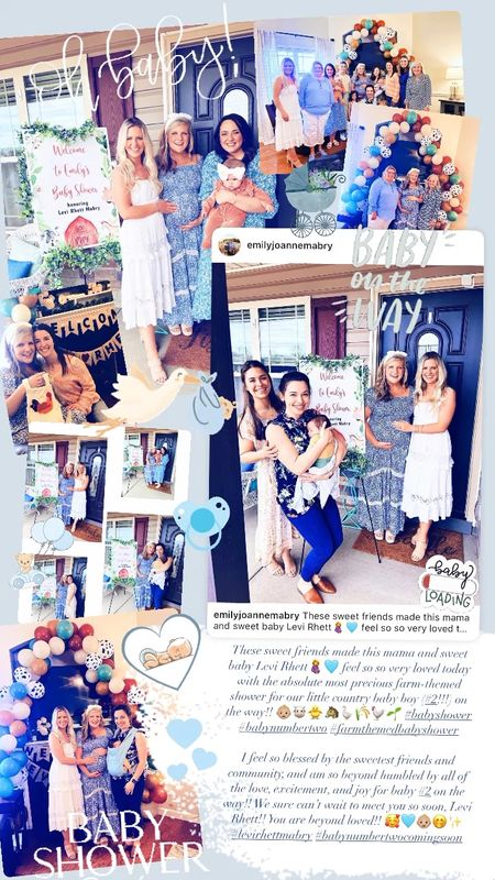 These sweet friends made this mama and sweet baby Levi Rhett🤰🩵 feel so so very loved today with the absolute most precious farm-themed shower for our little country baby boy (#2!!!) on the way!! 👶🏼🐮🐥🐴🪿🌾🐓🌱 #babyshower  #babynumbertwo #farmthemedbabyshower 

I feel so blessed by the sweetest friends and community, and am so beyond humbled by all of the love, excitement, and joy for baby #2 on the way!! We sure can’t wait to meet you so soon, Levi Rhett!! You are beyond loved!! 🥰🩵👶🏼🤭✨ #levirhettmabry #babynumbertwocomingsoon

#LTKbaby #LTKfamily #LTKbump