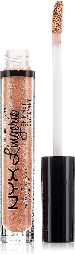 NYX PROFESSIONAL MAKEUP Lip Lingerie Shimmer, Lip Gloss - Sable (Mid-Tone Beige) | Amazon (US)